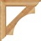 Ekena Millwork Westlake Traditional Rough Sawn Bracket w/ Offset Brace, Western Red Cedar, 6"W x 28"D x 28"H BKT0604X28X28WTL01RWR - alternate 3